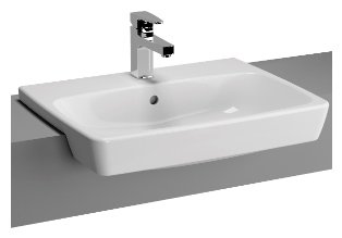 Vitra Metropole Yarım tezgah lavabo, 60 cm 5679B003-0001